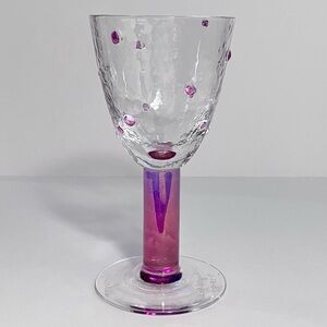 STEPHEN SMYERS Art Glass Goblet / MOROCCO PURPLE / Rare Color / DISCONTINUED